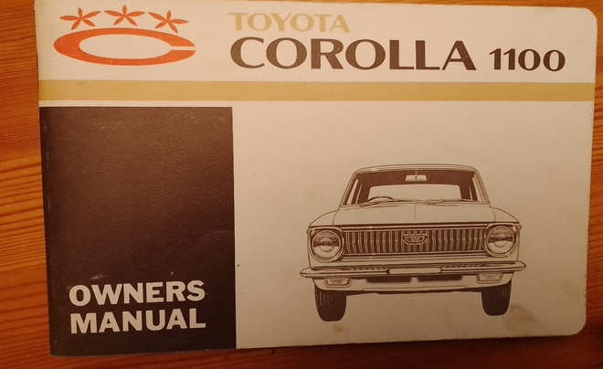 Toyota Corolla 1100 vanha manual