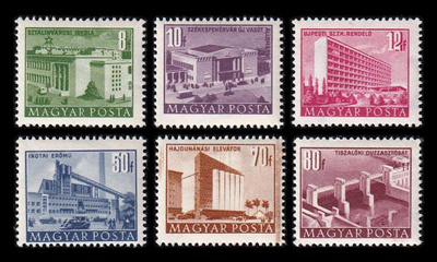 Unkari 1255-60_I ** Käyttösarja rakennuksia (22x18mm) (195