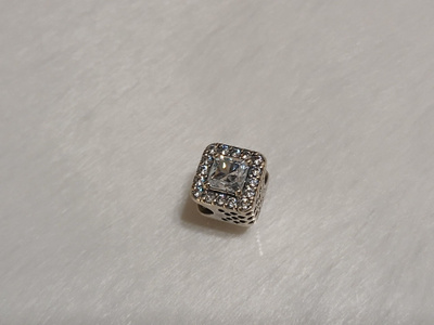 Pandora Timeless Square Sparkle Halo kaulakoru, hopea 925