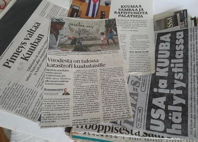 LÄHIHISTORIAA:  KUUBA EILEN JA TÄNÄÄN lehtileikkeitä