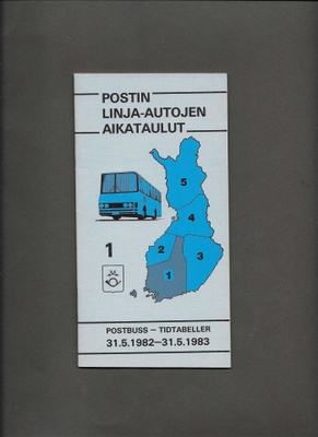 Aikataulut, Postin linja-autot, 1/1982-83
