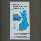 Aikataulut, Postin linja-autot, 1/1982-83 - pikkukuva 1