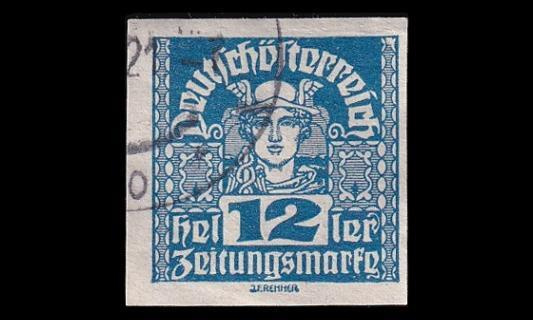 Itävalta 300x o Sanomalehtimerkki 12 H (1920)