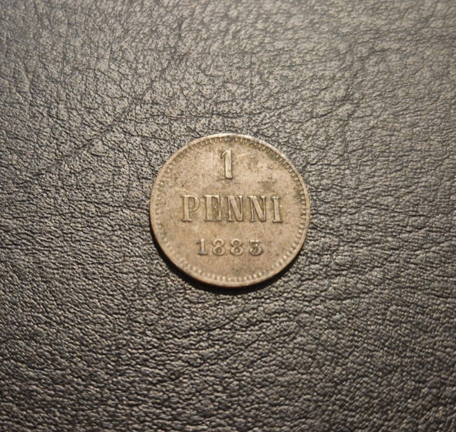 1 Penni 1883 mahd. kl 6 lisämetallia