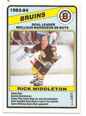 1984-85 OPC #352 Rick Middleton Boston Bruins