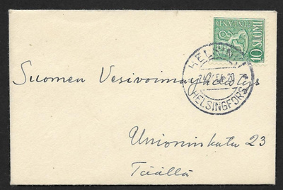 Postilähetys - Yl.m. 10mk (LAPE 430) Helsinki 24.10.54