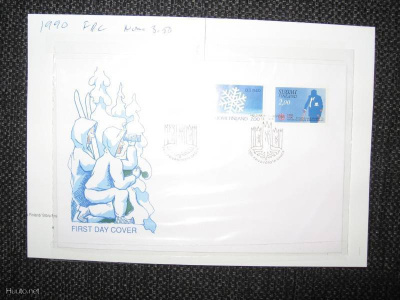 Suomi FDC 13.3.1990 sotainvalidit ja talvisodan päättyminen