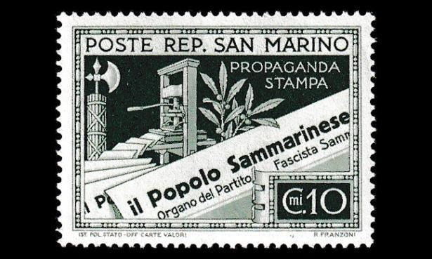 San Marino 259 ** Sanomalehdet 10C (1943)