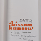 Riitta Tulusto : Kissan kanssa (signeerattu, tekijän omiste) - pikkukuva 3