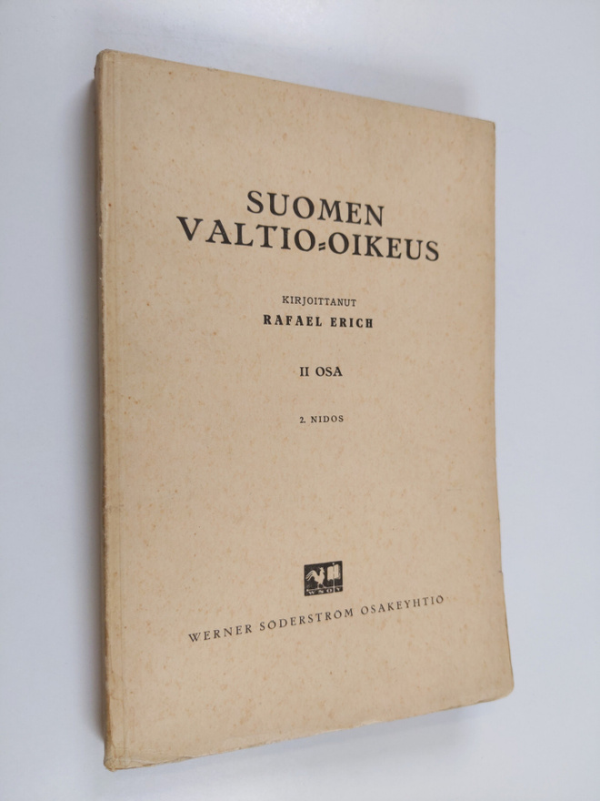 Rafael Erich : Suomen valtio-oikeus 2. osa
