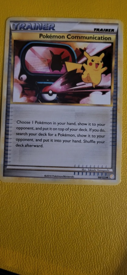 Pokémon Communication (HS 98) HeartGold & SoulSilver card