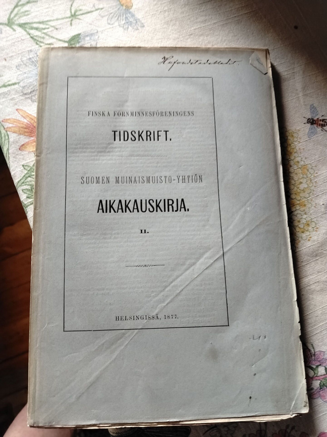 suomen muinasmuisto-yhtiön vuosikirja v 1877