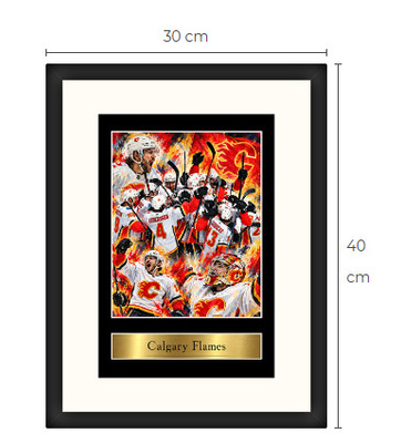 Uusi Calgary Flames art print Limited Edition 30 cm x 40 cm
