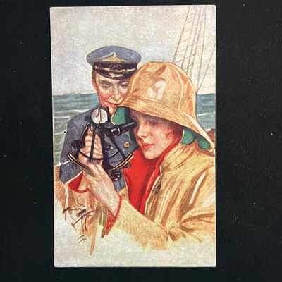Harrison Fisher: Navigointia sekstantilla