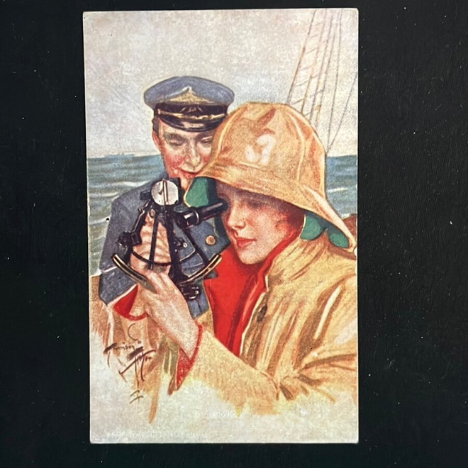 Harrison Fisher: Navigointia sekstantilla