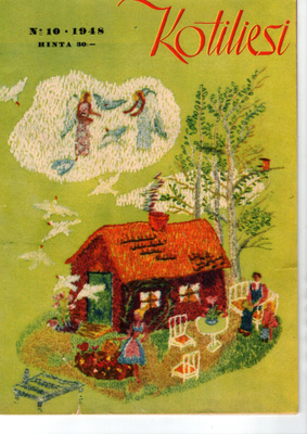 Kotiliesi n:o 10 1948 Paperinukke n:o 3 Maija -silo-tyttö.