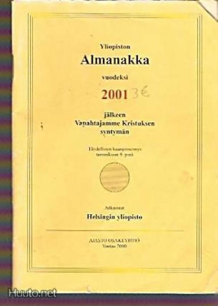 huuda syntymävuotesi almanakka 2001