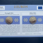 2€ 2014 Malta + Portugali Monetan erikoissarja UNC - pikkukuva 2