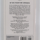 B. Levin : If You Want My Opinion - pikkukuva 2