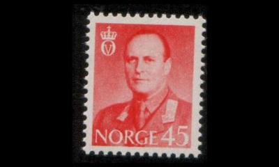 Norja 421 ** Olav V 45 öre (1958)