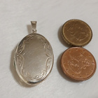 ISO Hopeinen medaljonki riipus Kmoy 925 - pikkukuva 3