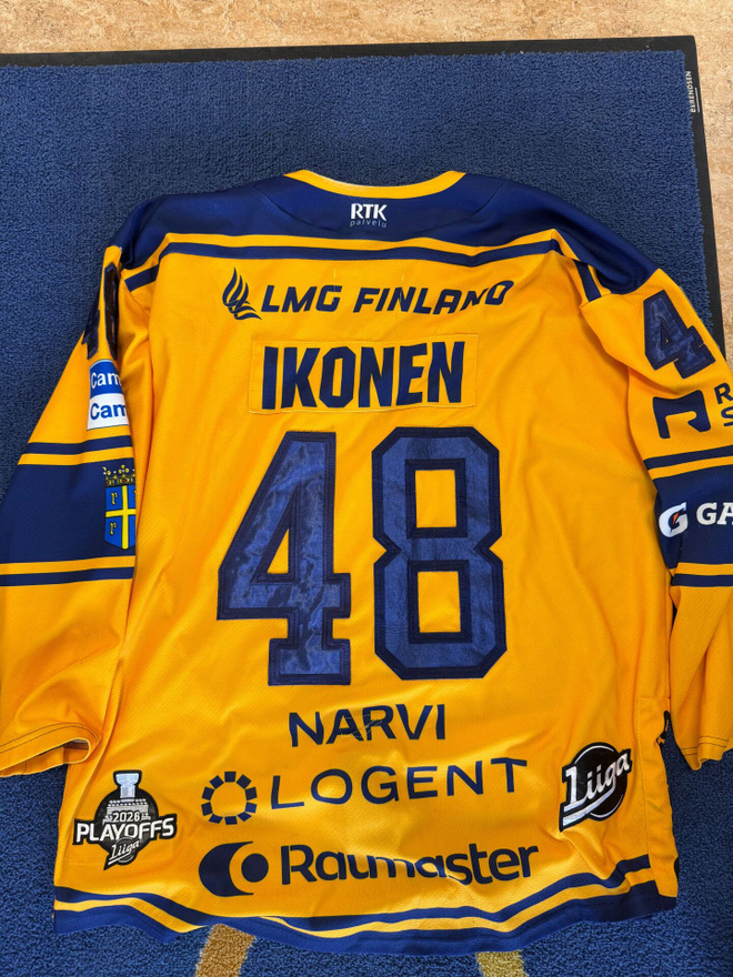 Henri Ikonen #48 Game Worn -vieraspelipaita Rauman Lukko