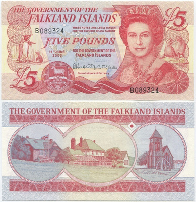 Falkland Islands 5 Pounds 2005 (P-17) UNC QEII