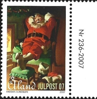 Åland 2007 Joulu  Julpost 07  välilöpari numero  ** LaPe 286