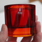 Wanha punainen IITTALA KIVI kynttilälyhty - pikkukuva 1