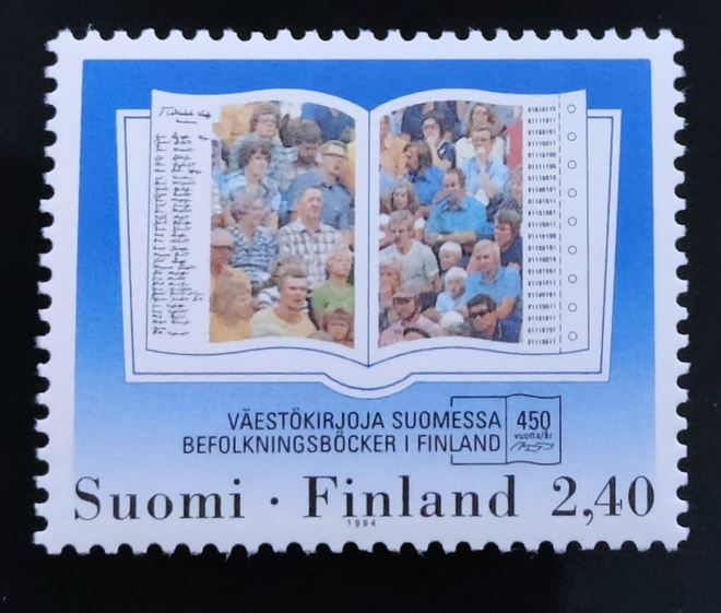 1994 Väestökirjoja Suomessa 450 vuotta 2,40 mk
