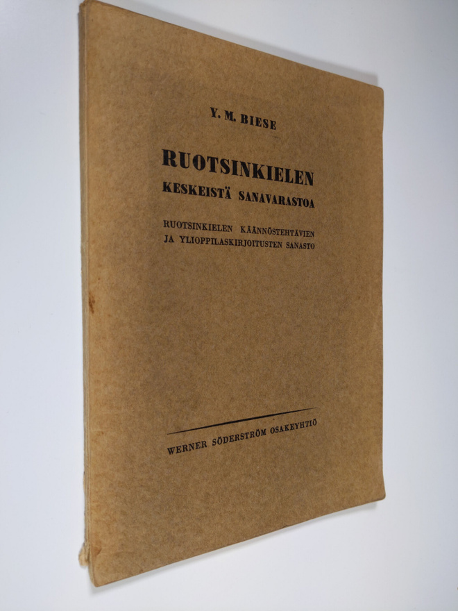 Y. M. Biese : Ruotsinkielen käännöstehtävien ja ylioppila...