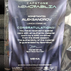 Capstone Memorabilia Konstantin Aleksandrov - pikkukuva 2