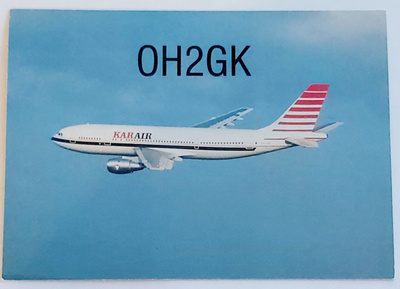 KARAIR-AIRBUS A300B4-KULKEMATON POSTIKORTTI