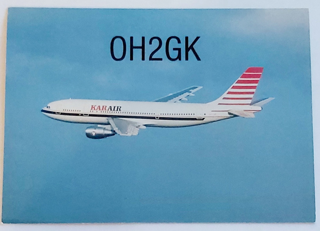 KARAIR-AIRBUS A300B4-KULKEMATON POSTIKORTTI