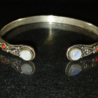 Vanha Hopea rannerengas rannekoru sterling silver - pikkukuva 1