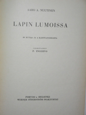 Aaro A. Nuutinen : LAPIN LUMOISSA