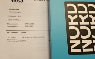 OnePlus Nord 4 16/512 Gt Mercurial Silver + tarvikkeita