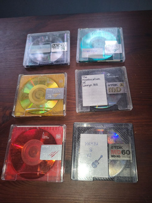6 kpl Minidisc levyjä, TDK