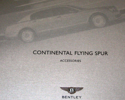 2005 Bentley Continental Flying Spur lisävarusteet esite