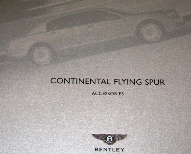 2005 Bentley Continental Flying Spur lisävarusteet esite