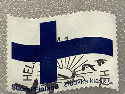 2065/ 2011 Siniristilippu o leimattu loisto