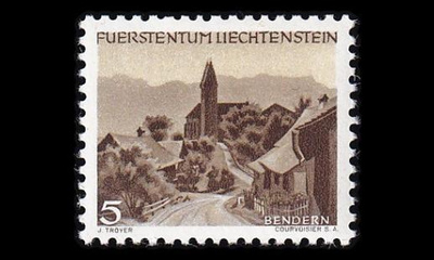 Liechtenstein 284 ** Käyttösarja kylämaisemia (1949)