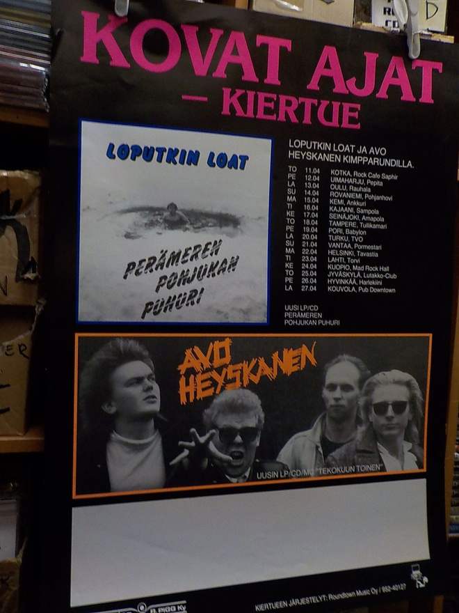 AVO HEYSKANEN KOVAT AJAT KIERTUEJULISTE