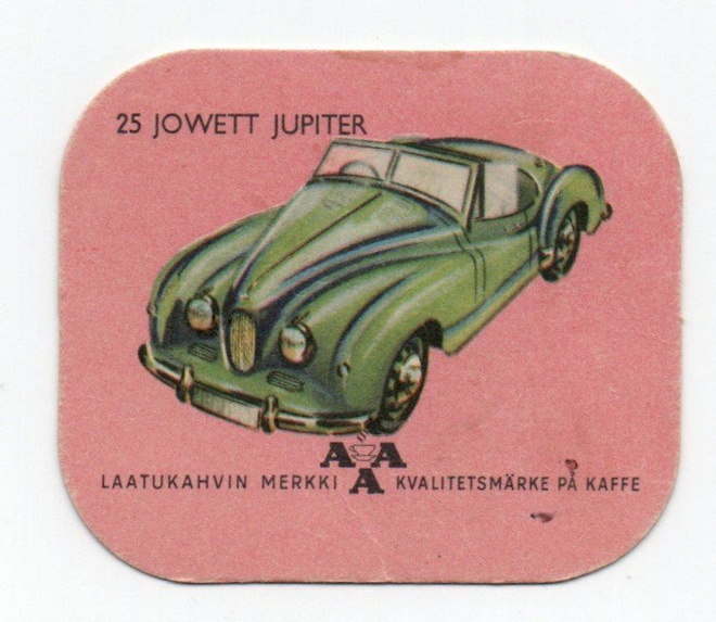 Kahvilappu AAA n:o 25 JOWETT JUPITER