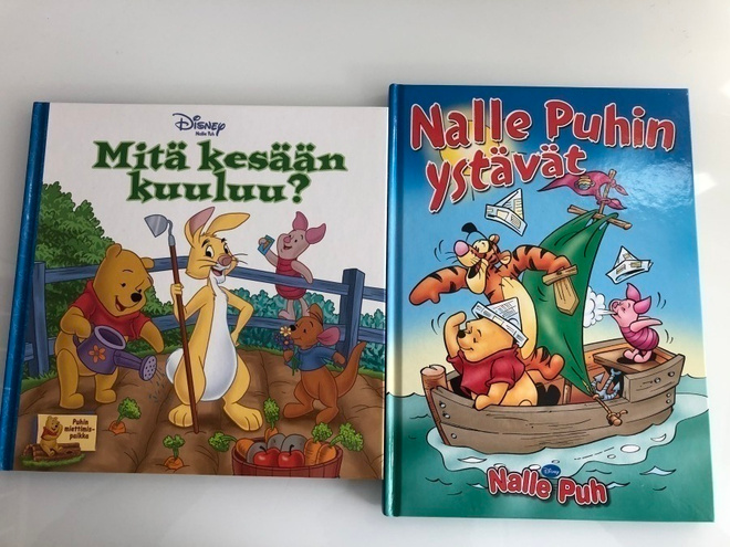 Nalle Puh kirjoja 2 kpl, uudenver.