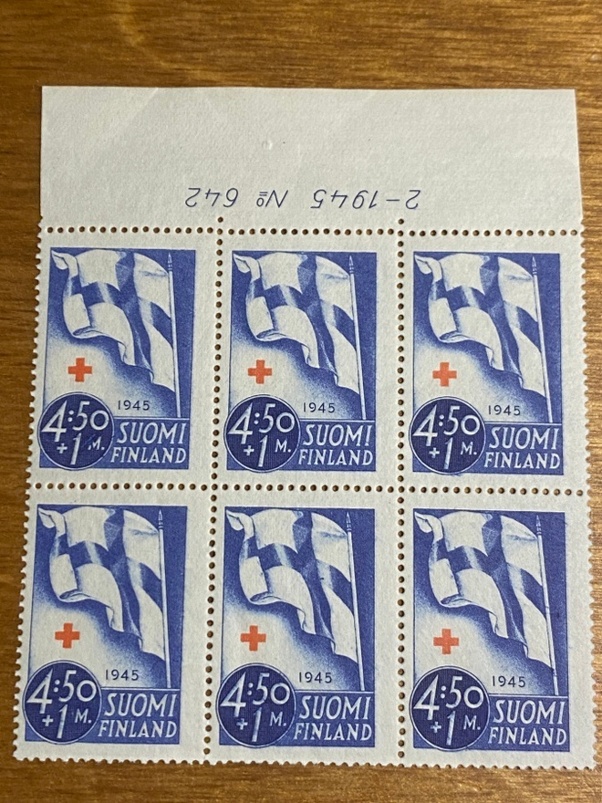 PR1945 4,50MK+1MK NUMERO KUUSILO**