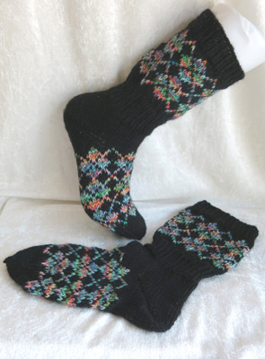 VILLASUKAT 39-41 argyle ruutu