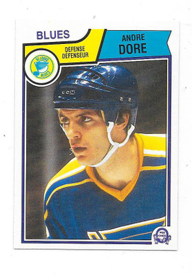 1983-84 OPC #313 Andre Dore St Louis Blues  RC