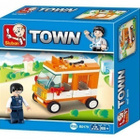 Sluban Town M38-B0179 Minibussi, 72 palikkaa, 1 hahmo *UUSI* - pikkukuva 1