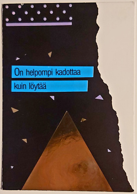 JAANA AALTO "On helpompi kadottaa..."-KULKEMATON POSTIKORTTI